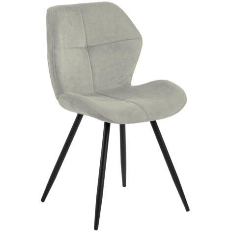 Chaise rembourrée Petri, tissu, pieds en métal beige (1/5)