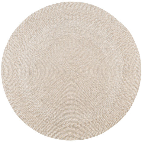 Menorca Tapis tressé, Ø180 cm, couleur sable. (1/2)