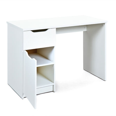 Wung Bureau 1 tiroir, 1 porte, blanc.