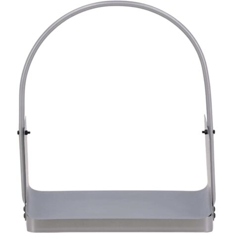 Panier Métal Blanc Shabby Chic - Porte-Bûches Décoratif 60x57x30 Cm - Palazzo Int