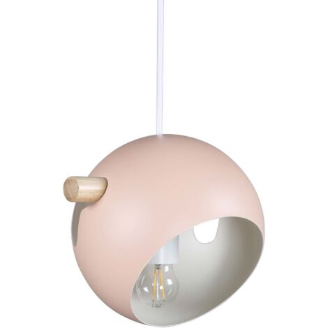 Suspension en acier Tubbie vieux rose 1 abat-jour (1/4)