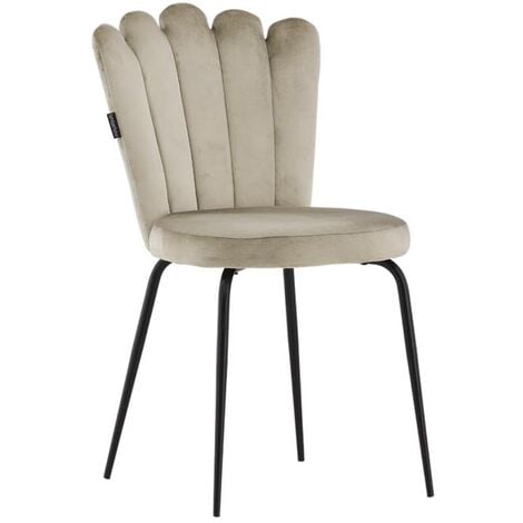 Limhamn chaise de salle à manger velours beige.