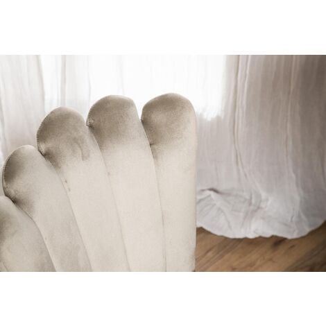 Limhamn chaise de salle à manger velours beige.