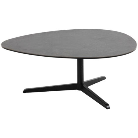 Barnsley Table basse 95 x 100 cm verre noir. (1/5)