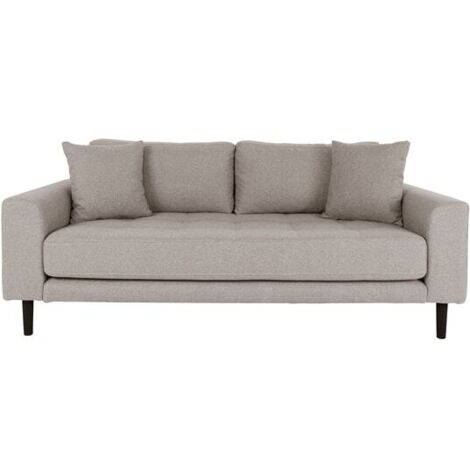 Canapé 2,5 places 180x93x76 cm en tissu gris et noir - TYARO (1/4)