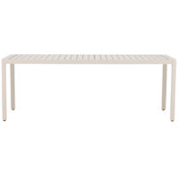 Table à manger de jardin 8 personnes en aluminium - Beige - Giardini