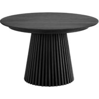 Ebuy24 – Table extensible noire 120-200cm – 2 rallonges – Design moderne en bois – Pour salle à manger