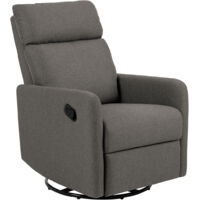 Mikkeli fauteuil fauteuil relax tissu gris.