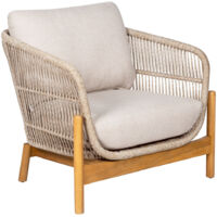 Terracina fauteuil de jardin avec coussin brun, beige.