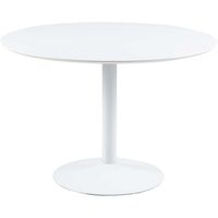 Table de salle à manger ronde Ø110 cm blanche – Design moderne – Matériaux de haute qualité – Pour intérieur élégant