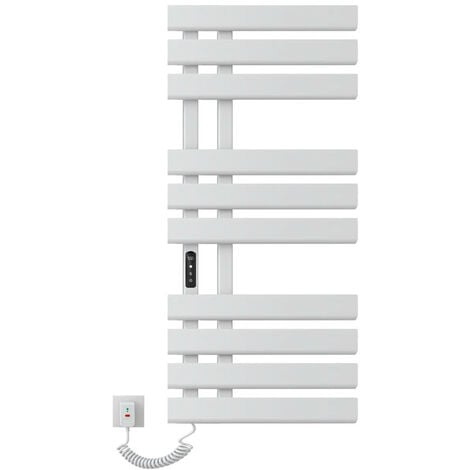 Radiateur sèche-serviettes électrique Flèche blanc hauteur 1322 mm largeur  500 mm 750 W