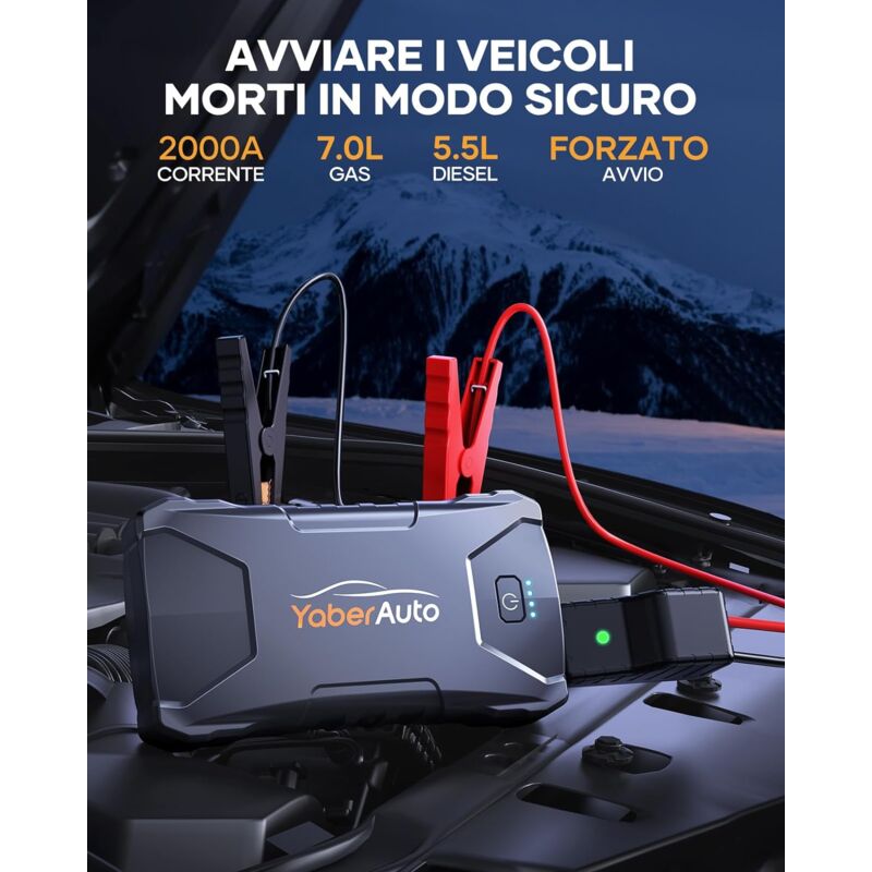 Avviatore Portatile Auto Zim&Mann 9000mAh - Power Bank, Torcia LED, Per Motori Benzina E Diesel - Foto 9