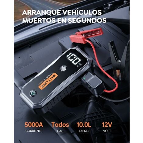 BuTure 5000A Booster Avviamento Auto 12V Avviatore Emergenza per Auto  (Motori a Gas o 10.0L
