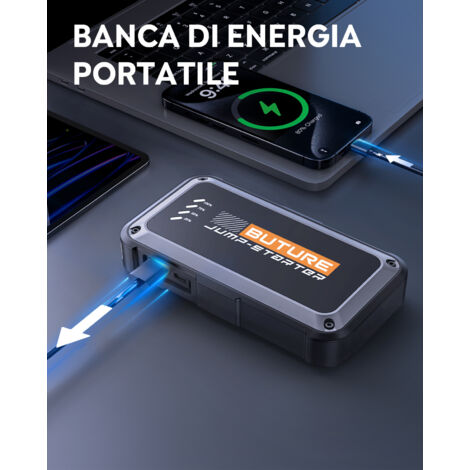 Avviatore Portatile Per Auto 4000A - Power Bank 16800mAh, Per Emergenze Stradali - Foto 2