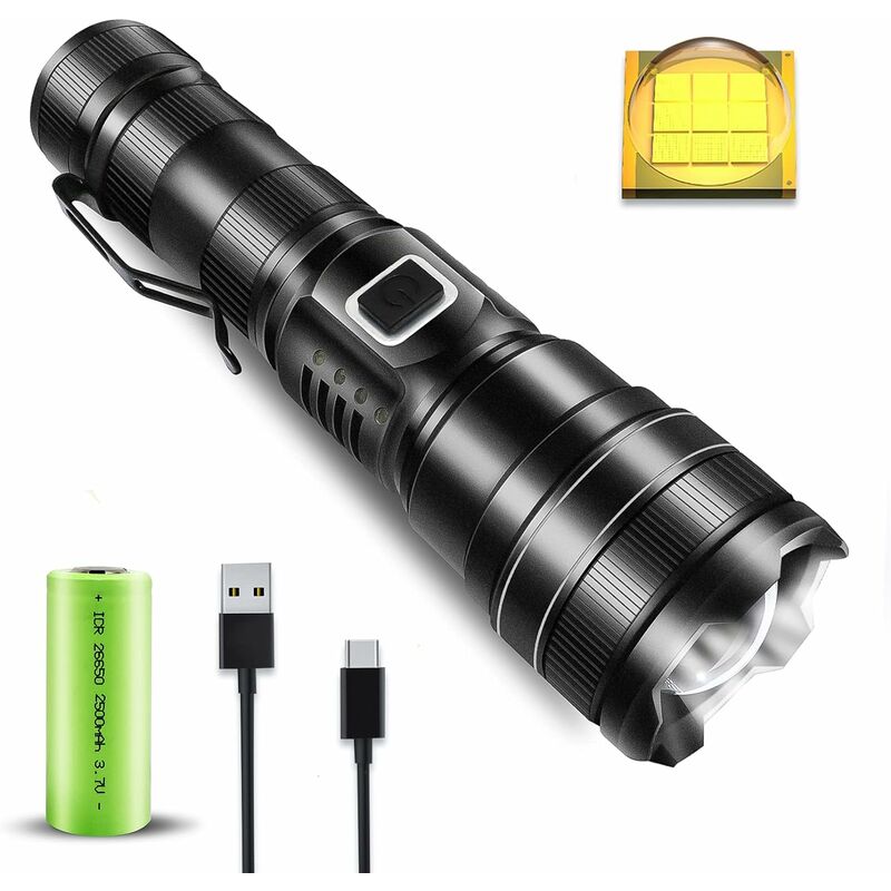 4pcs Mini Flashlights, Super Bright LED Flashlights with Belt Clip,  Zoomable, 3 Modes Lights, IP67 Waterproof, Best EDC Flashlight for Hiking,  Camping, Hurricane & Power Outage
