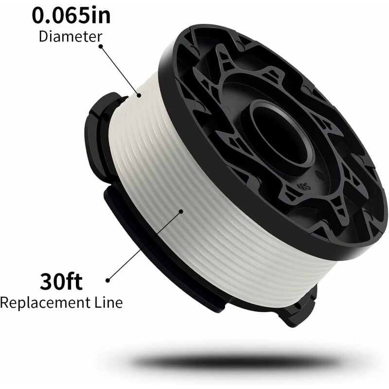 4Pcs String Trimmer Spool 30ft 0.065in Line Fit for Black & Decker AF-100- 3ZP 