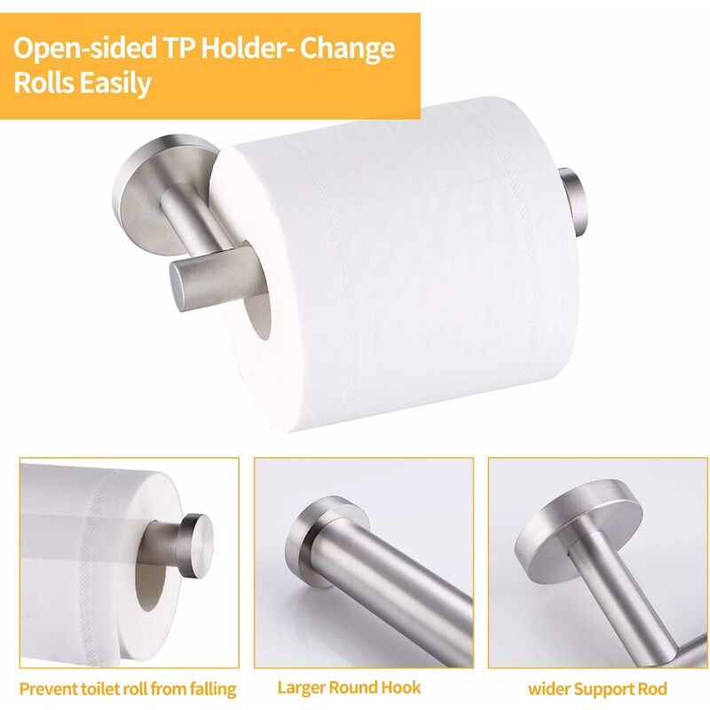 Kes Bathroom Toilet Paper Holder Brushed Brass Wall Mount Toilet Roll Holder SUS304 Stainless Steel, A2175s12-bz