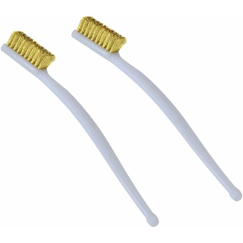 Wire Brush Set, Small Wire Brushes for Cleaning Rust, Brass, Stainless Steel, and Nylon Heavy Duty Curved Scratch Brush for Rust, Dirt &Amp Cleaning