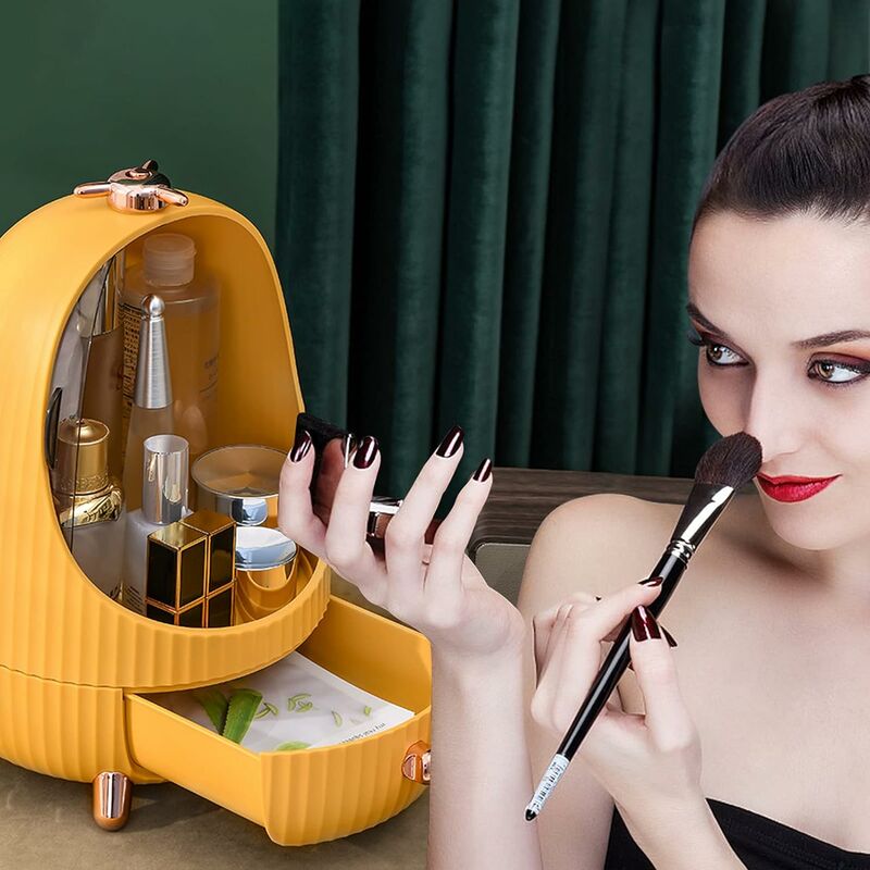  Stylish Lipstick Case Portable Cosmetic Purse Lipstick Box with  Makeup Mirror Travel Lipsticks Holder Cute Cactus on Black : Beauty &  Personal Care