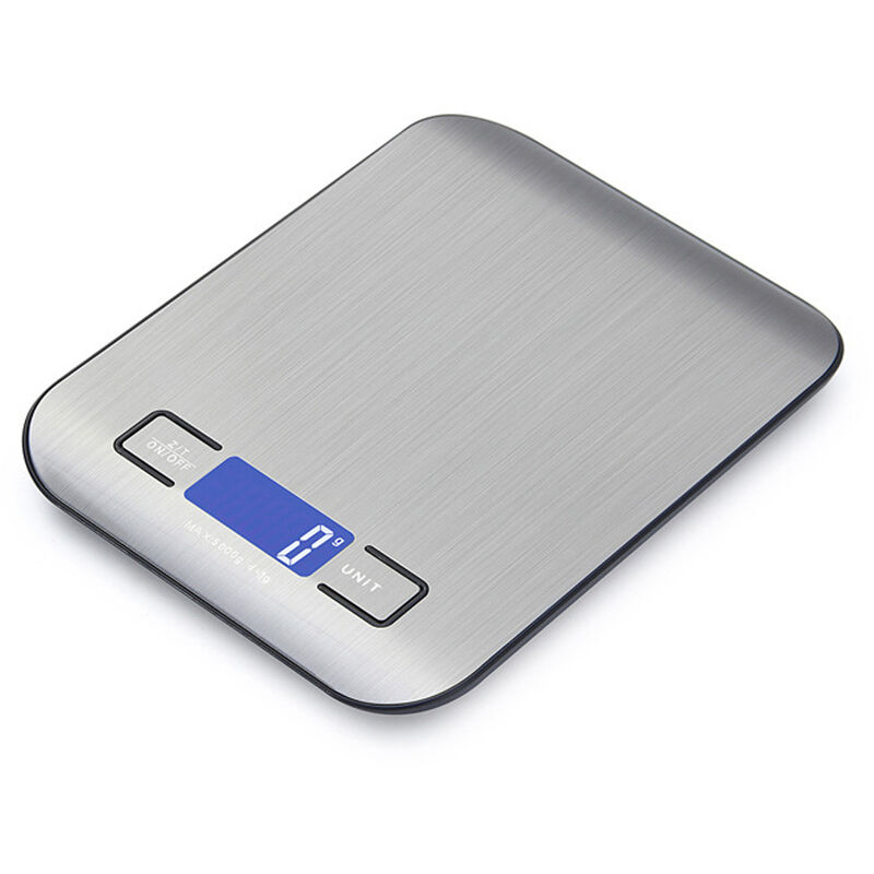 Food Kitchen Scale, Digital Grams and Ounces for Weight Loss, Baking,  Cooking, Keto and Meal Prep, LCD Display, Medium, 304 Stainless Steel