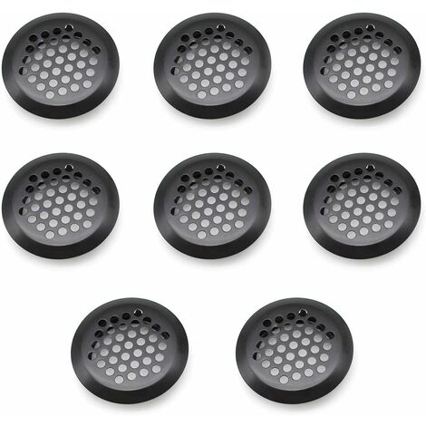 8 Pcs Round Stainless Steel Air Vent Grille Hole, Round Inclined Air Vent  Hole for Kitchen, Bathroom, Wardrobe, Bookshelf and Closet Ventilation