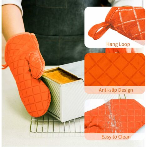 1 hand Bake Silicone Gloves Microwave Oven Baking Gloves Kitchen Anti-scald  Anti-slip Silicone BBQ