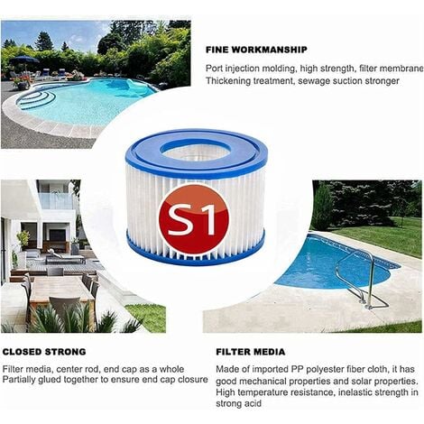 6Pcs for Intex Pure Spa Reusable Washable Foam Hot Tub Filter