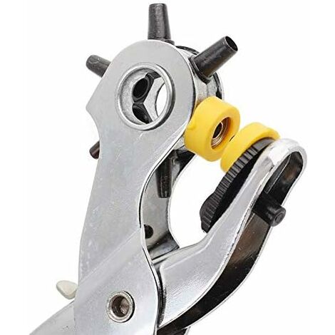 Leather Hole Punch Plier Punch With 6 Sizes Heavy Duty Revolving