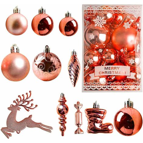 plastic christmas tree ornament sets