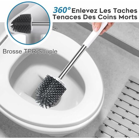 Bathroom Gap Cleaning Brush, Two-in-one Hair Clip, Toilet Cleaning Tool  Floor Cleaning Brush Stiff Bristled Brush