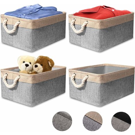 Amazon.com: SEEKIND Large Foldable Storage Bins with Lids [3-Pack] Fabric Decorative  Storage Box Organizer Container Basket Cube with Handles for Space Saving  Storage,for Clothes,Blankets(16.9x11.8x11.8) … : Home & Kitchen