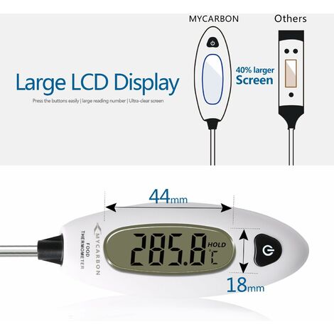 Digital Thermometer For Home Use LCD Display Memory Fever Alarm Induction  Case