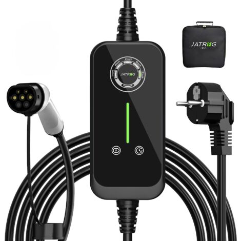 JATRHG EV Chargeur 15M 3.6KW-1.5KW 16A13A10A8A Type 2 station de Charge Voiture Electrique Portable Courant Commutable Voiture hybride Chargeur Rapide monophase