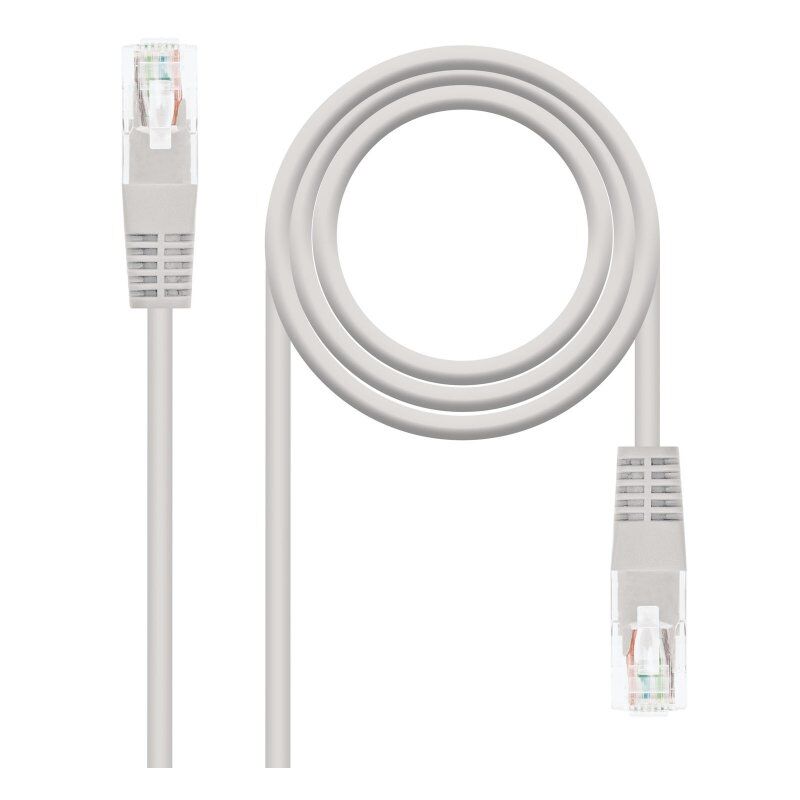 Cable Red Utp Cat5E Rj45 Nanocable 15M Gris