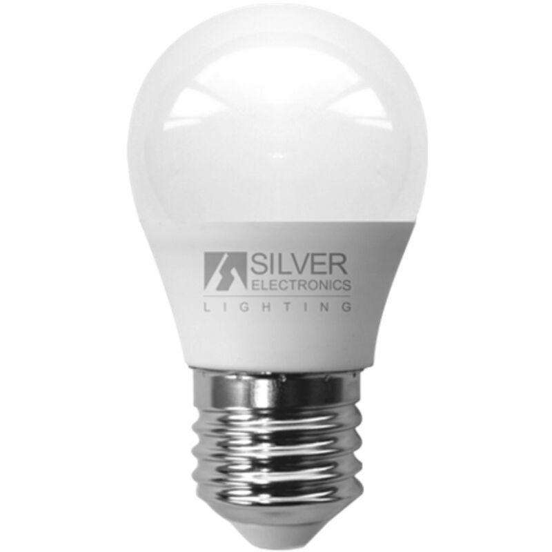 Bombilla Led Eco esferica 5w 3000k e27 1960227 silver 5