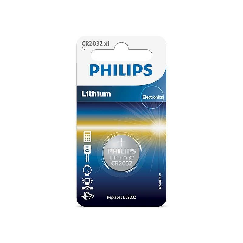 Pila De Botón Philips Cr2032/ 3V