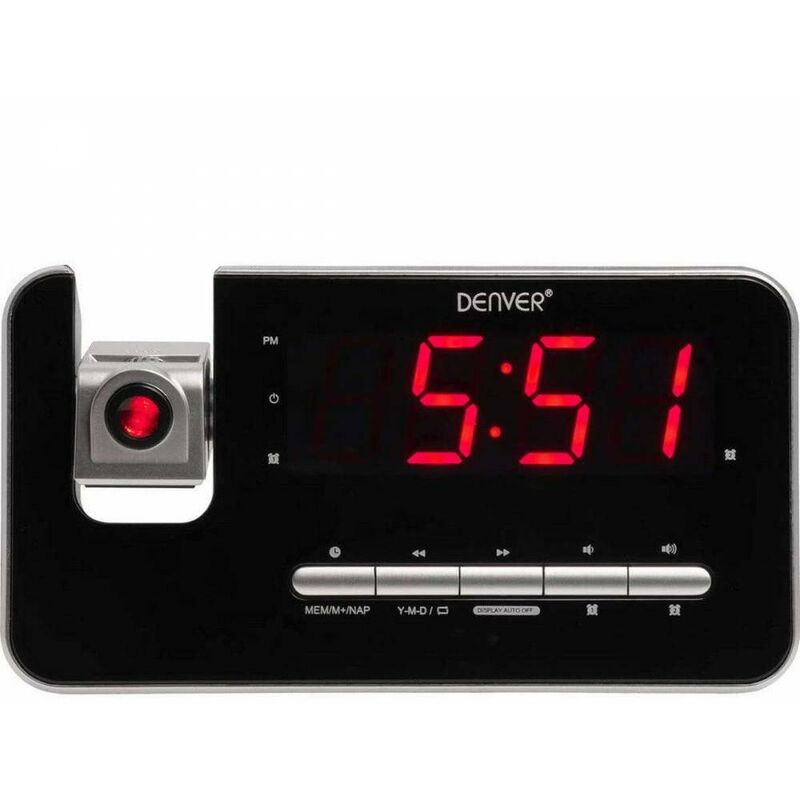 Reloj Digital Denver Crp-618 Negro, Plata Radio