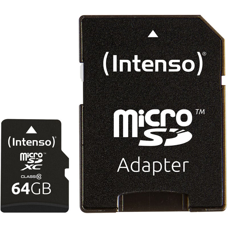 Tarjeta Micro Sd Intenso 64 Gb Clase 10 + Adaptador