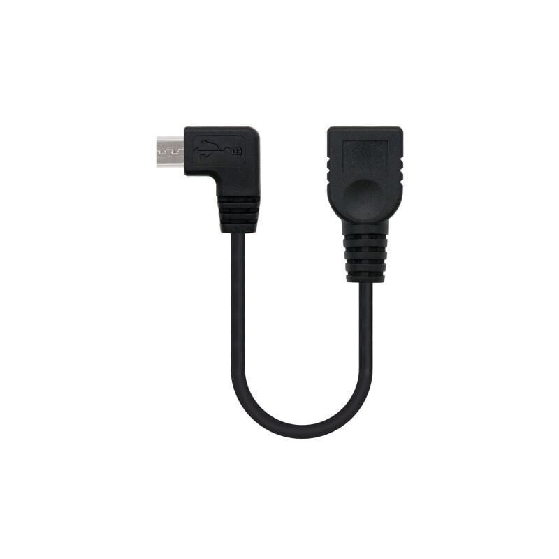 Cable Acodado Otg Usb(A) 2.0 A Micro Usb(B) 0.15M