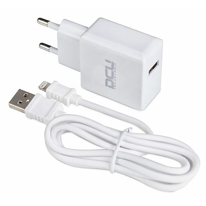 Cargador de Pared Blanco 2.4A + Cable lightning 1 Metro