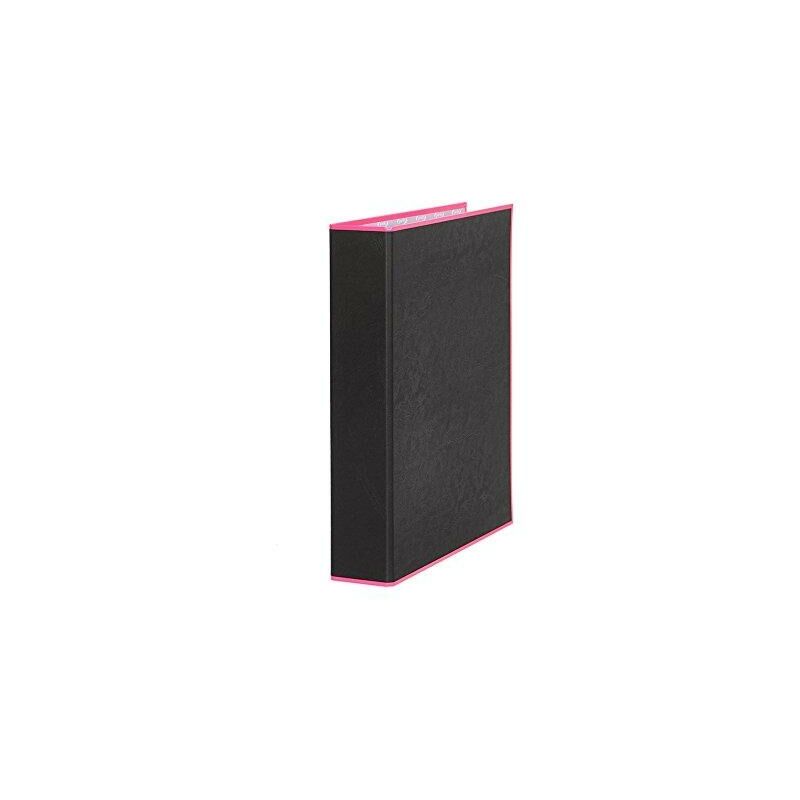 Pardo 992202 Carpeta anillas 225 mm color rosa negra de con borde 2x25mm a4