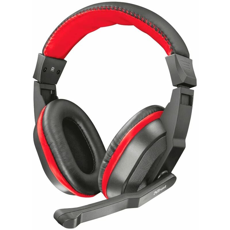 Auricular Con Microfono Trust Ziva Negro Rojo 1.8M