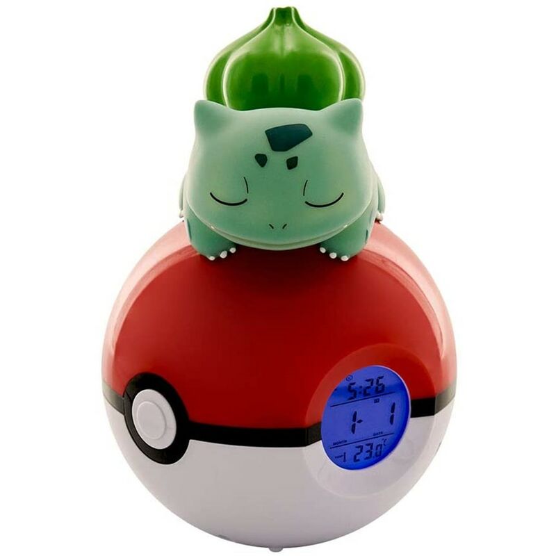 Lampara despertador Led Bulbasaur Pokeball Pokemon