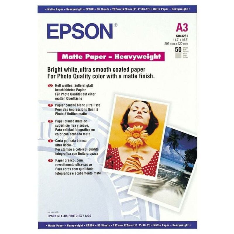 Epson Papel Mate De Alto Granaje, A3, 50 Hojas De 167 Gramos