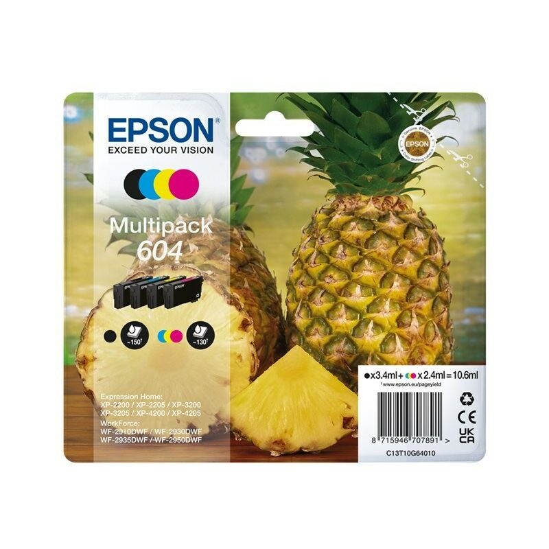 Cartucho Epson 604 Multipack 4 Colores (Piña)