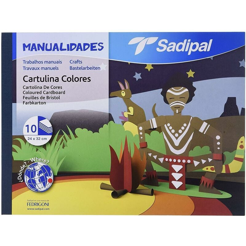 Sadipal Bloc De Cartulina Color Para Manualidades 10 Hojas 3