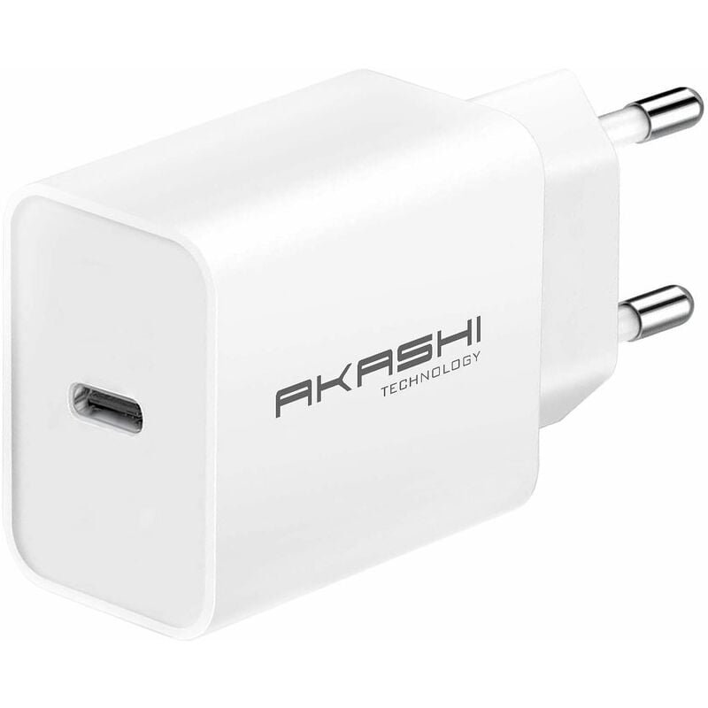 Akashi Altacpd18Wh Cargador Blanco Pared 3A Usb-C 18W Carga