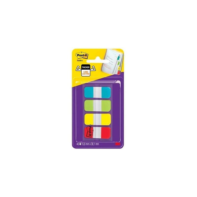 Postit Index 676alyreu set mini marcador fuerte turquesa lima amarillo rojo paquete de 40 08 rigido azul 4