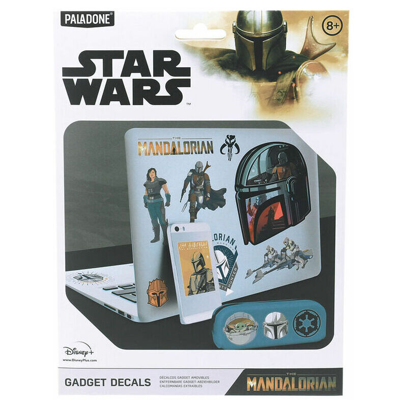 The Mandalorian Gadget 4 hojas pegatinas impermeables y reutilizables star wars pp7373man vinilo