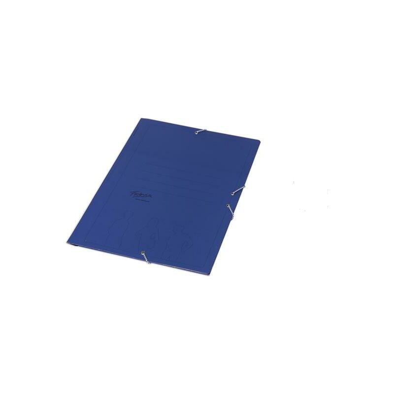 Fabrisa Carpeta De Gomas Azul Basica Sin Solapas Folio -25U